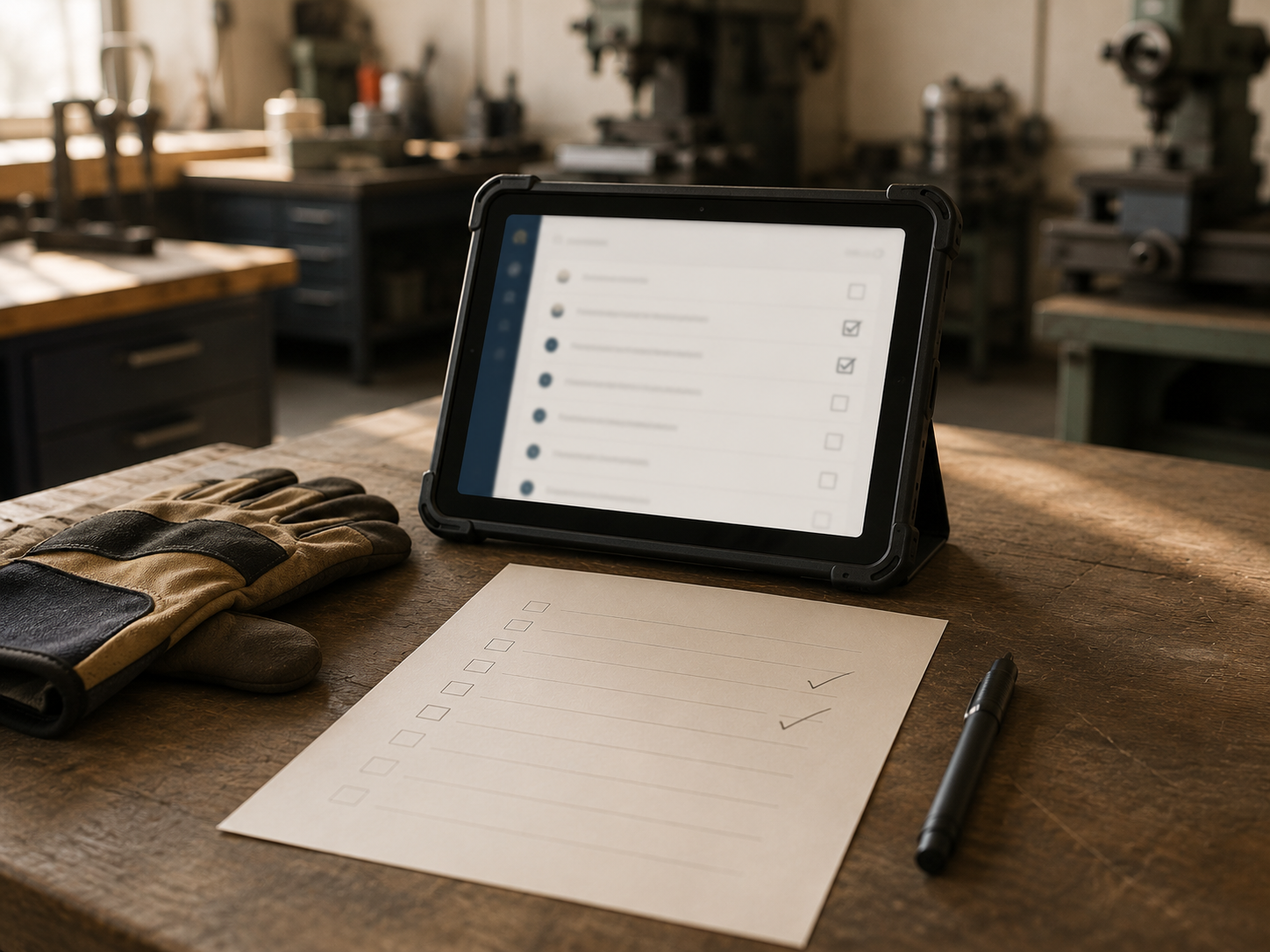 Bildschirm mit Code und Prozessdiagramm im Abendlicht — die Umsetzung.